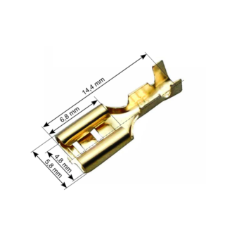 Konektor nieizolowany płaski żeński (0,3mm)